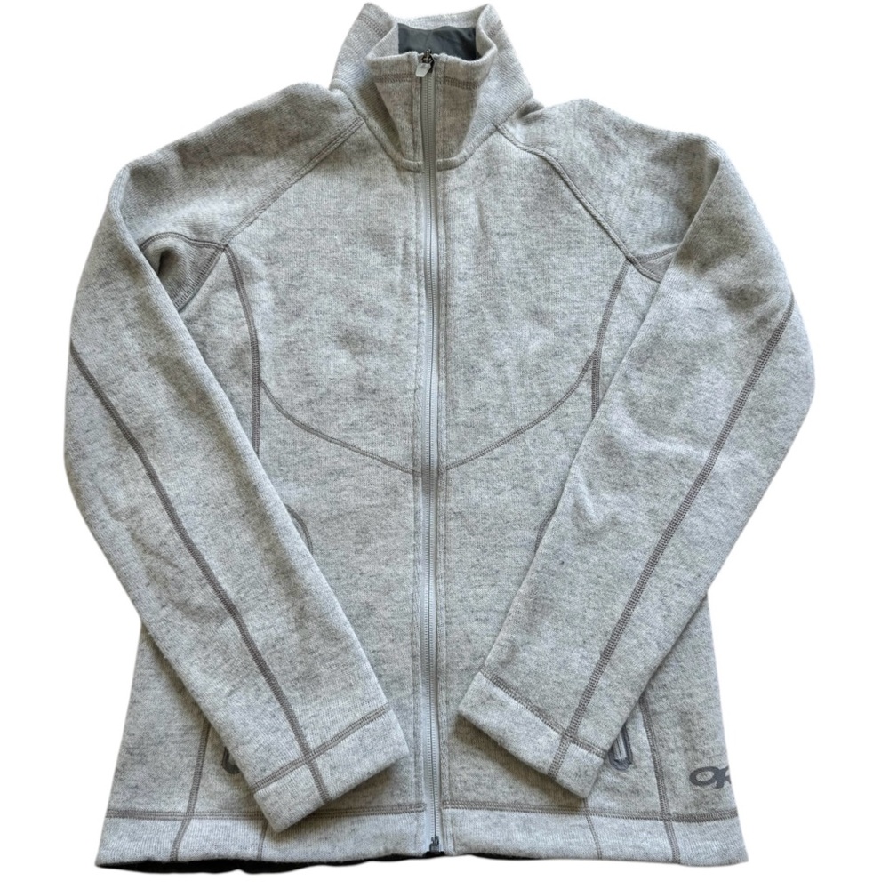 Outdoor Research Women’s  Full Zip Fleece Jacket Small Gray Outdoor Hiking